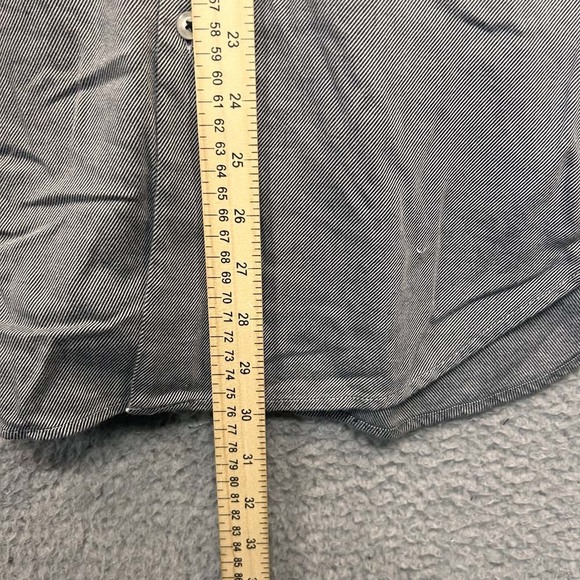 Michelsons London Button Up Shirt Mens Size Medium Striped Gray Dress Shirt - Picture 7 of 8